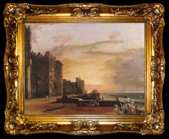 framed  Paul Sandby Munn windsor castle,north terrace, ta009-2